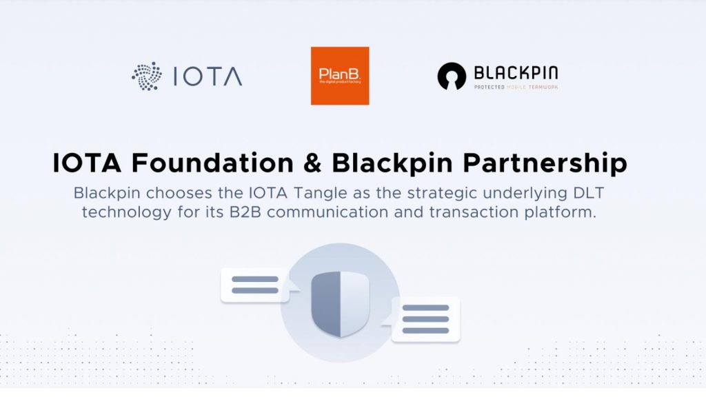 Blackpin选择IOTA Tangle作为其B2B通信和交易平台的战略底层DLT技术